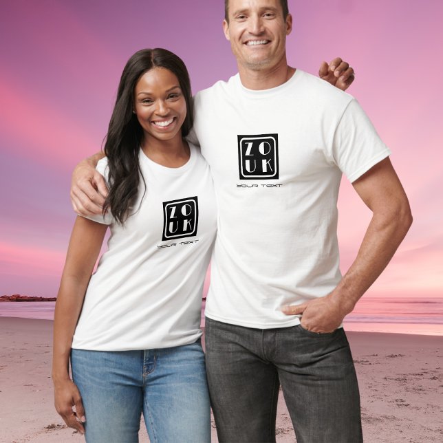 T-shirt Logo de danse zouk brésilien noir (Créateur téléchargé)