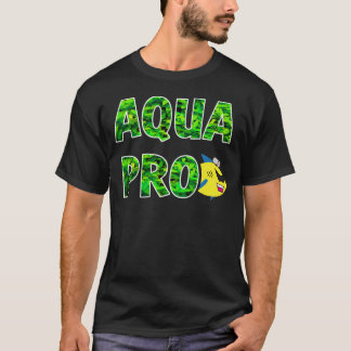 T-shirt Logo de feuille empilé par AQUAPRO (foncé)