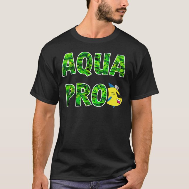 T-shirt Logo de feuille empilé par AQUAPRO (foncé) (Devant)