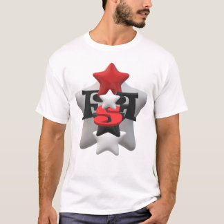 T-shirt Logo de la FSF "Stars empilés" Blanc de base