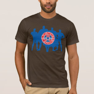 T-shirt Logo de la Ligue de Justice et Arrière - plan de c