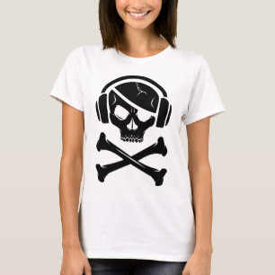 T-shirt Logo de la piraterie anti-RIAA de pirate de