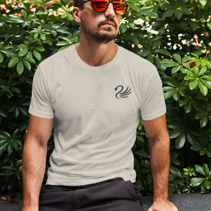 T-shirt Logo de la poitrine gauche du cygne noir