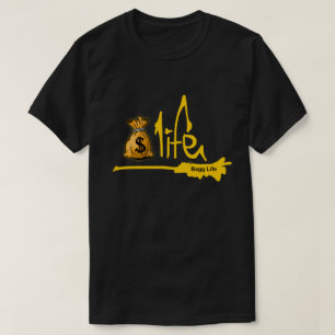 T-shirt Logo de la vie de sac d'argent