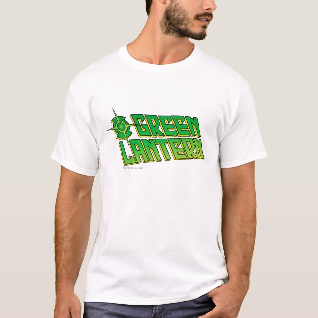 T-shirt Logo de lanterne verte - incliné (Devant)