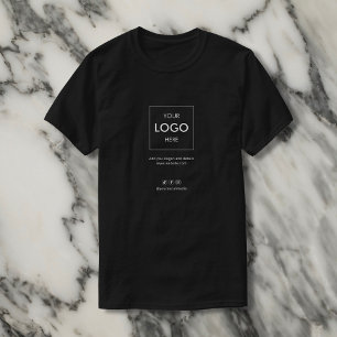 T-shirt Logo de l'entreprise Médias sociaux Noir