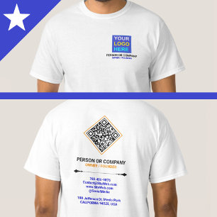 T-shirt Logo de l'entreprise personnalisée (analyse et tex