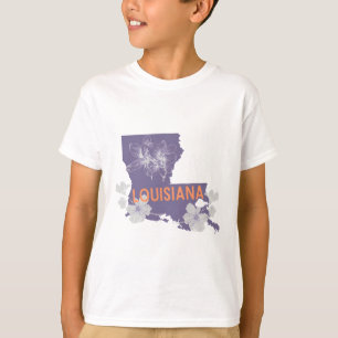 T-shirt logo de l'État de la fleur de magnolia de Louisian