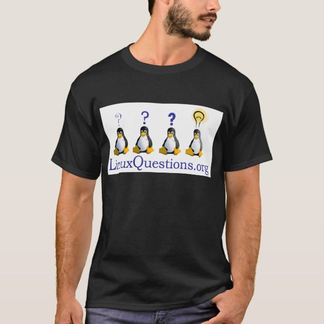 T-shirt logo de LinuxQuestions.org (Devant)