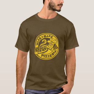 T-shirt Logo de livraison de pizza réveillée et cuite sur
