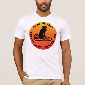T-shirt Logo de Munkey de surf sur l'arrière - plan de