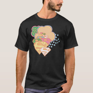 T-shirt Logo de nuage coloré Supergirl