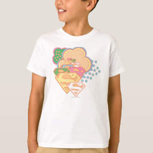 T-shirt Logo de nuage coloré Supergirl