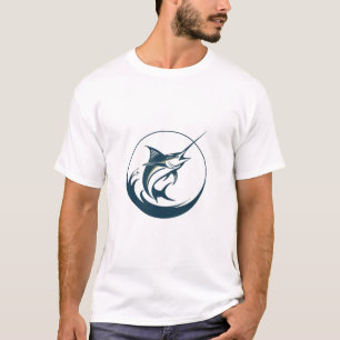 T-shirt Logo de pêche vintage Marlin - Poisson rétro d'eau