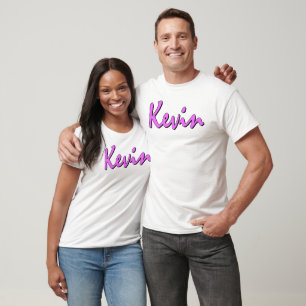T-shirt Logo de Pink Kevin sur Débardeur blanc