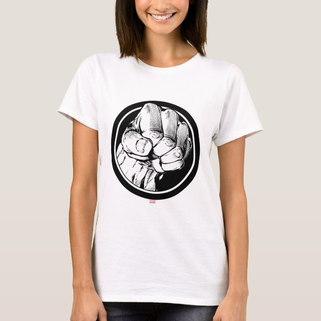 T-shirt Logo de poing Avengers Hulk (Devant)