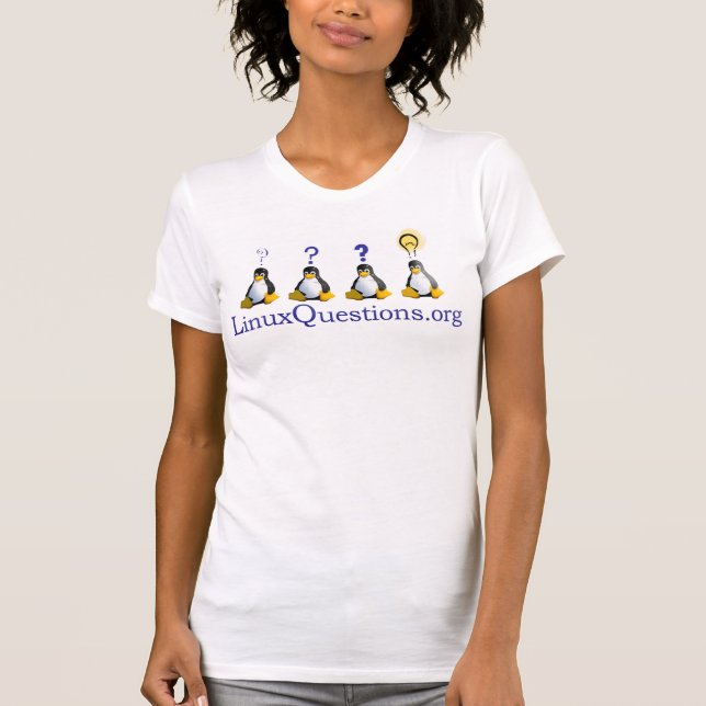 T-shirt Logo de questions de Linux (Devant)