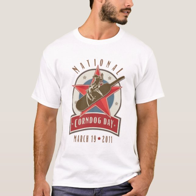 T-shirt Logo de rodéo de jour de Corndog (Devant)