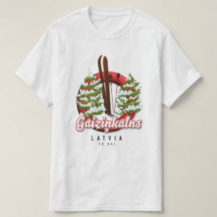 T-shirt Logo de ski de Gaiziņkalns Lettonie