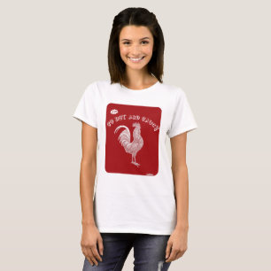T-shirt Logo de style coq chaud et souillé Slogan