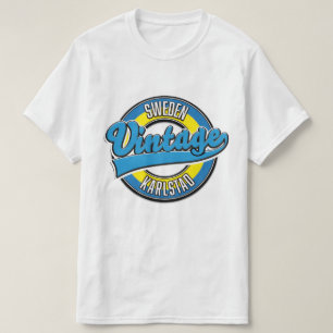 T-shirt logo de style vintage karlstad suède.