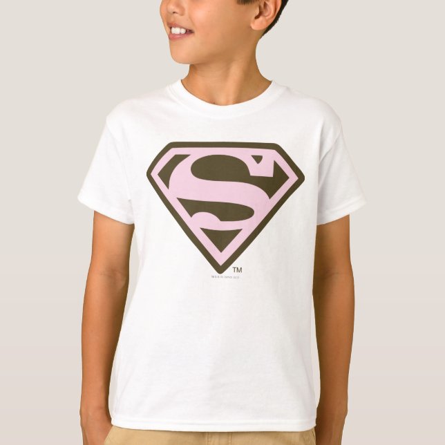 T-shirt Logo de Supergirl Pink and Brown (Devant)