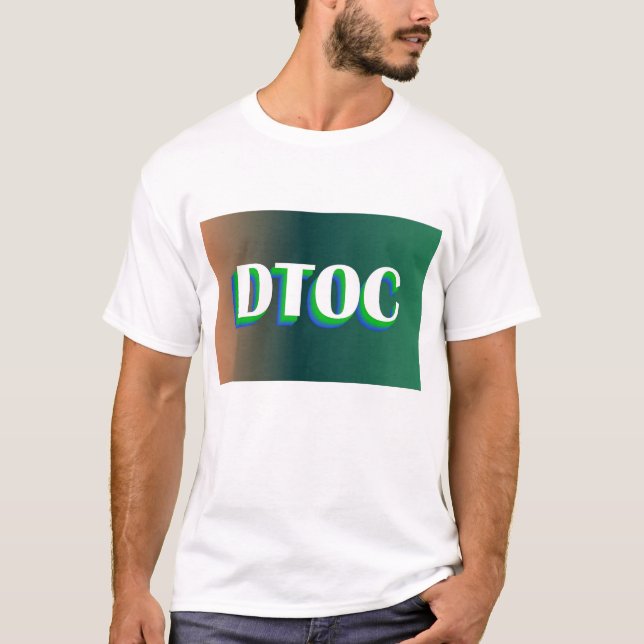 T-shirt Logo de technologie DTOC Bold - Moderne Dégradé (Devant)