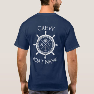 T-shirt Logo de voilier SV personnalisé "Votre nom ici" T-