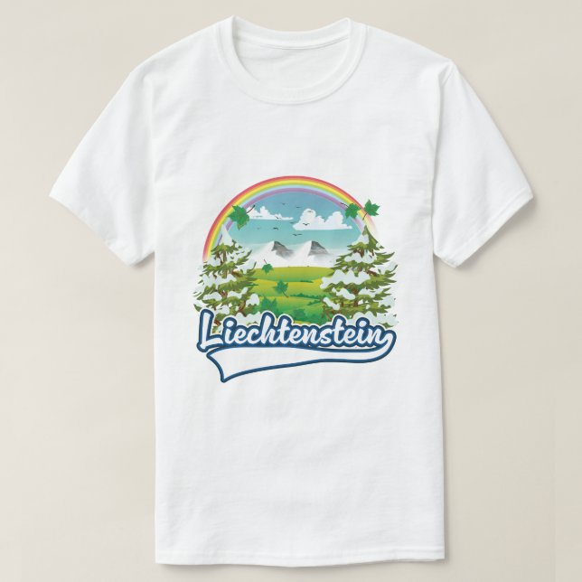 T-shirt Logo de voyage Liechtenstein (Design devant)