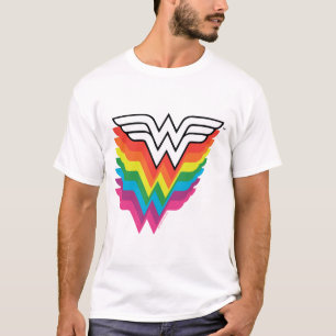 T-shirt Logo de Wonder Woman Layers Rainbow