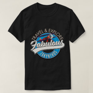 T-shirt Logo de Zakynthos dans un beau style rétro.