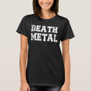 T-shirt Logo Death Metal gras et en détresse