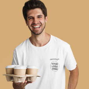 T-shirt Logo d'entreprise avant et arrière personnalisés