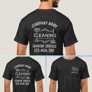 T-shirt Logo d'entreprise des services de nettoyage