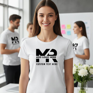 T-shirt Logo d'entreprise moderne minimal personnalisé pou