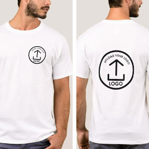 T-shirt Logo d'entreprise personnalisé Blanc double face
