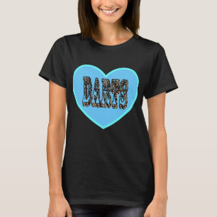 T-shirt Logo Des Fesses En Coeur D'Amour Bleu,