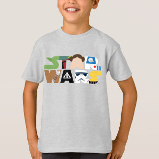 T-shirt Logo des lettres de caractères Star Wars