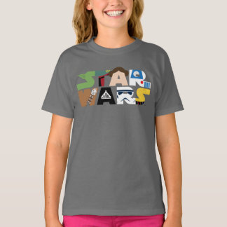 T-shirt Logo des lettres de caractères Star Wars