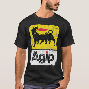 T-shirt Logo des lubrifiants AGIP 1968 - 1998 Version en é