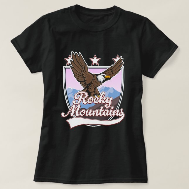 T-shirt logo des montagnes Rocheuses (Design devant)