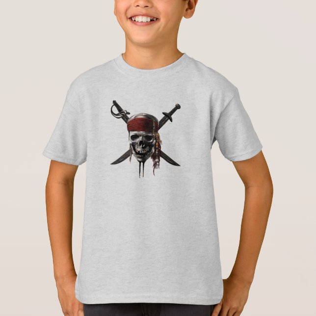 T-shirt Logo des pirates du crâne des Caraïbes (Devant)