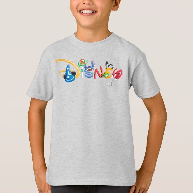 T-shirt Logo Disney | Caractères de garçon (Devant)