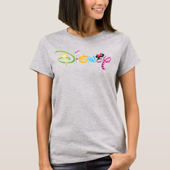 T-shirt Logo Disney | Caractères filles (Devant)
