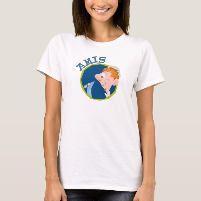 T-shirt Logo Disney de Ratatatouille Remy Linguini Amis (Devant)