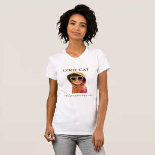 T-shirt Logo d'origine du chat cool - couché de soleil