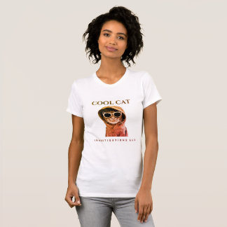 T-shirt Logo d'origine du chat cool - couché de soleil
