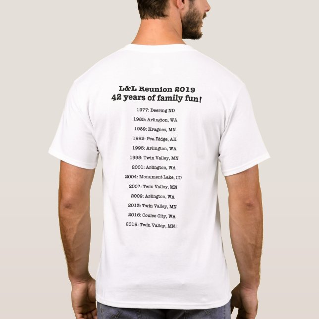T-shirt logo du bleu 2-Sided (Dos)