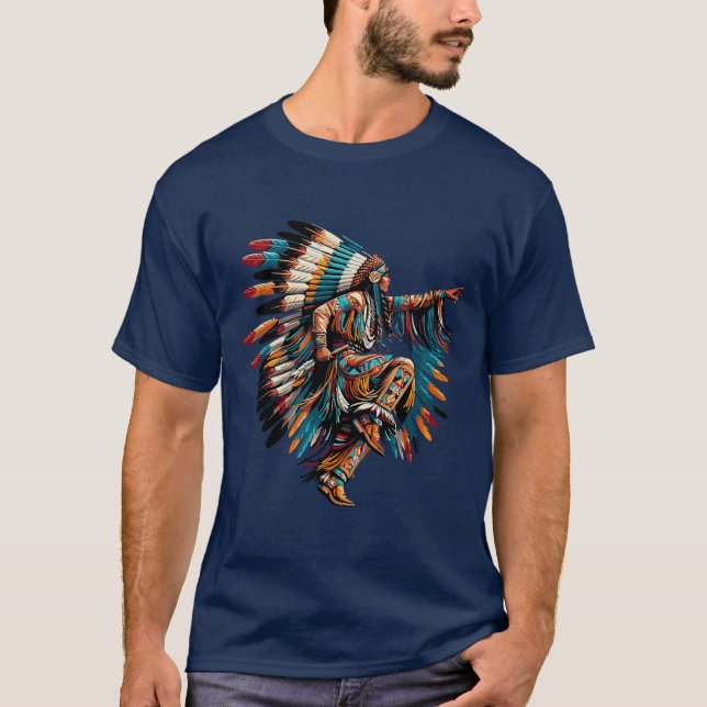 T-shirt Logo du danseur indien des Premières nations améri (Devant)