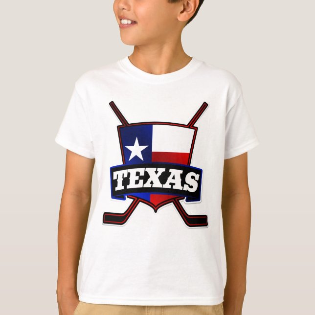 T-shirt Logo du drapeau du hockey du Texas (Devant)